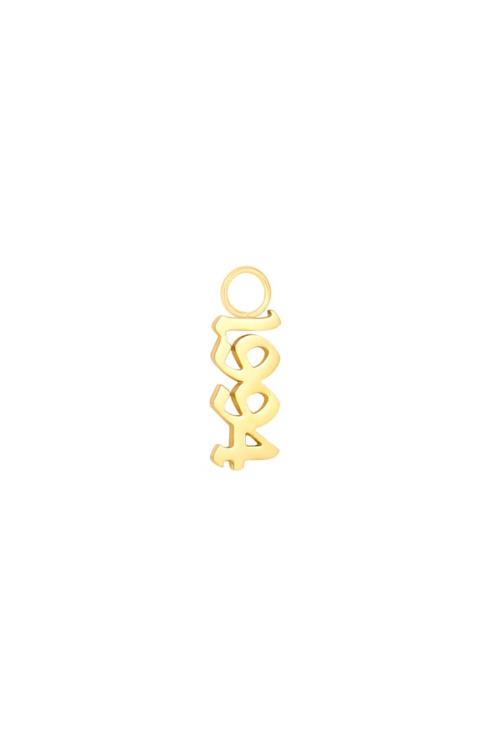 DIY Charm Geboortejaar Goud kleur - 1985 Stainless Steel