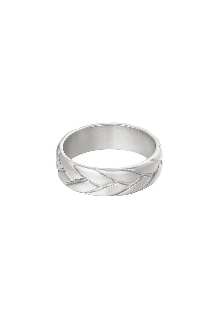 Ring Big Braid Silber Edelstahl 16 