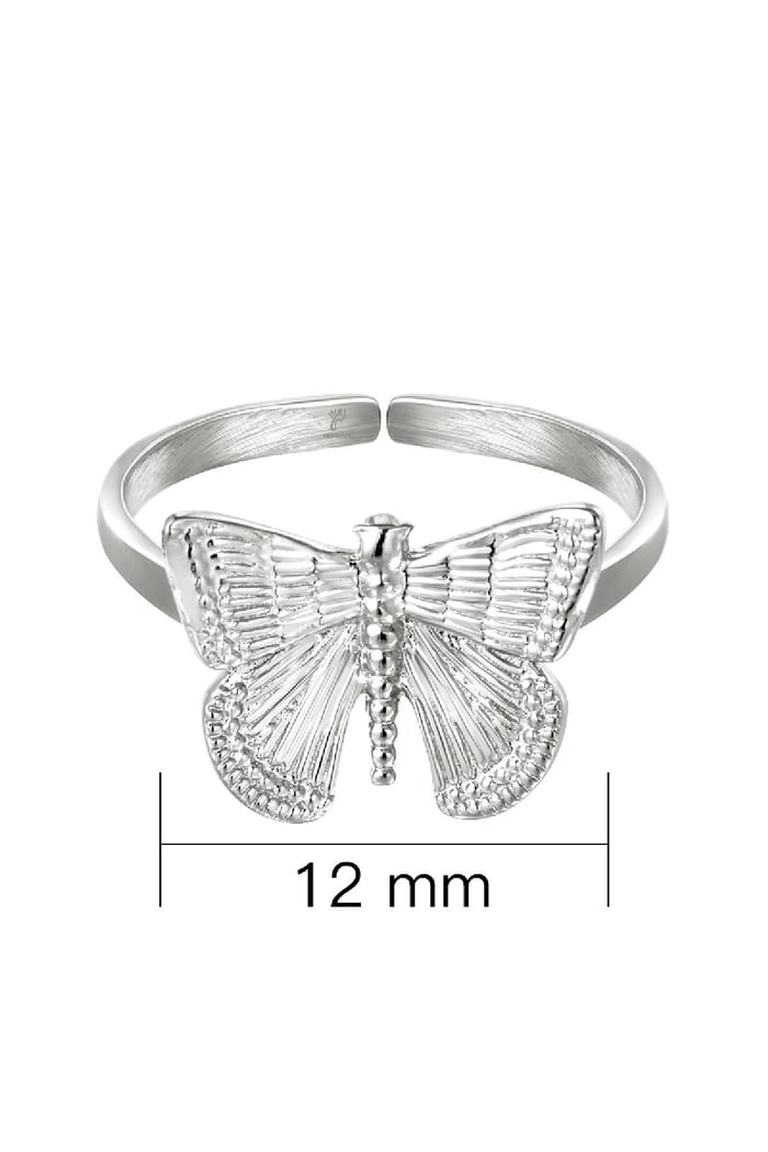 Ring Butterfly Zilver Stainless Steel One size Afbeelding2
