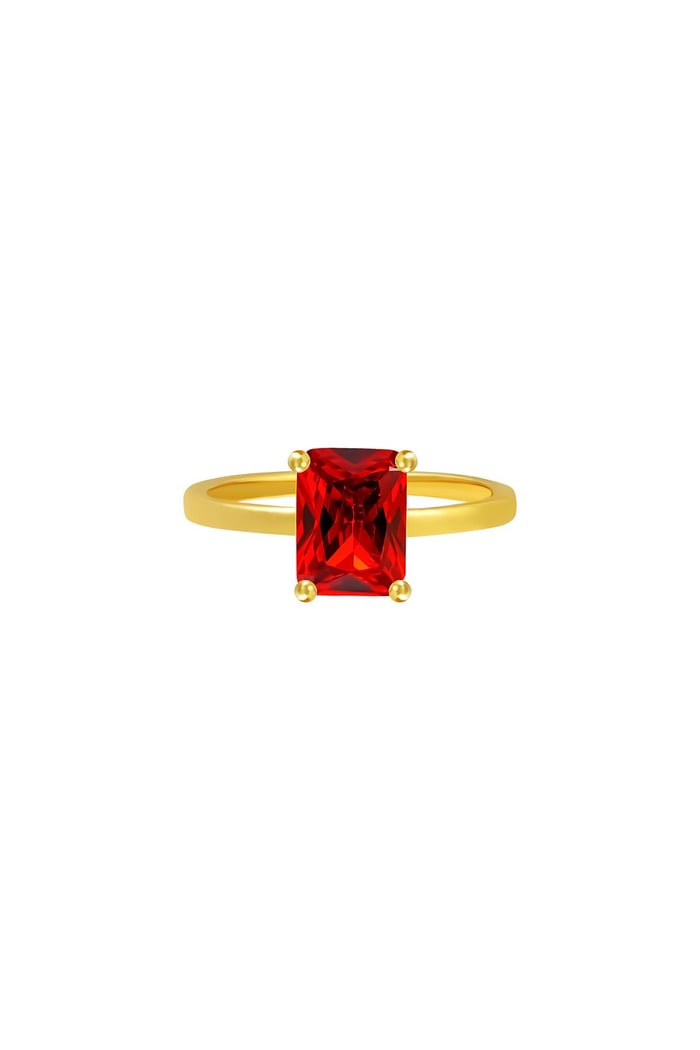 Ring Shimmer Rot Kupfer 16