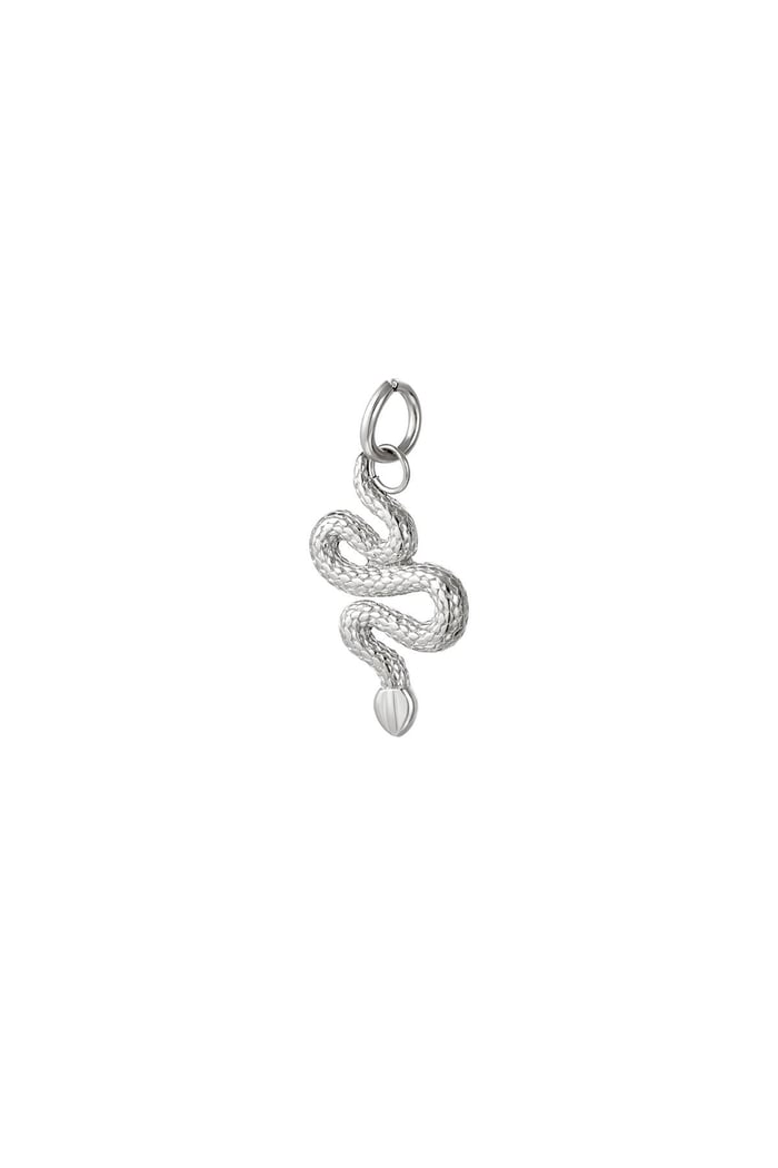 Pendentif serpent en acier inoxydable Argenté