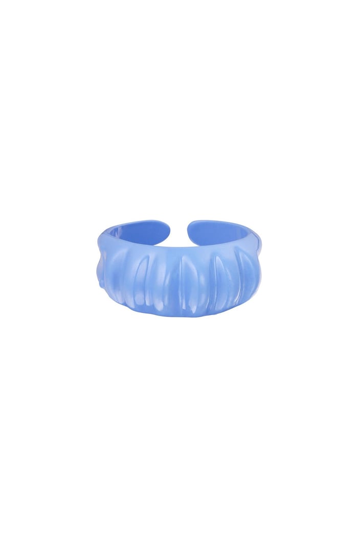 Snoepring groot Blauw Metaal One size
