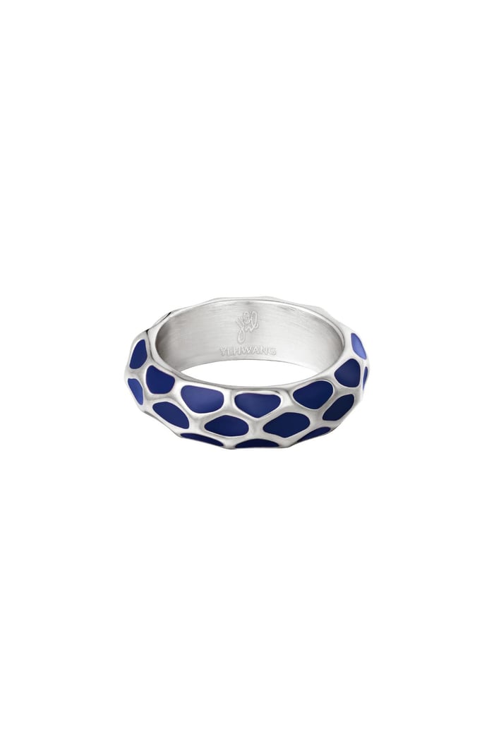 Ring Giraffenmuster Lila Edelstahl 16