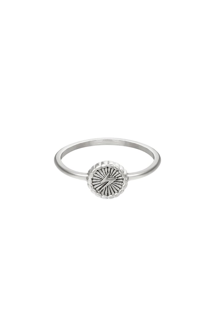 Ring strahlender Donner Silber Edelstahl 16