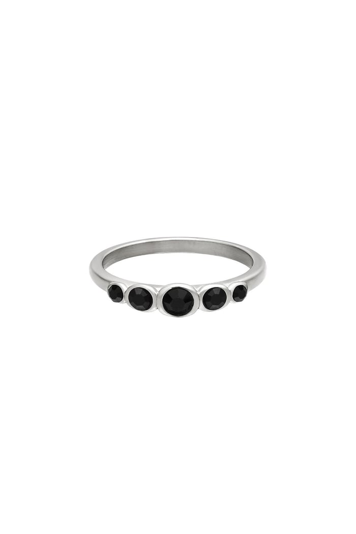 RVS ring zirkoon glans Rood Stainless Steel 16