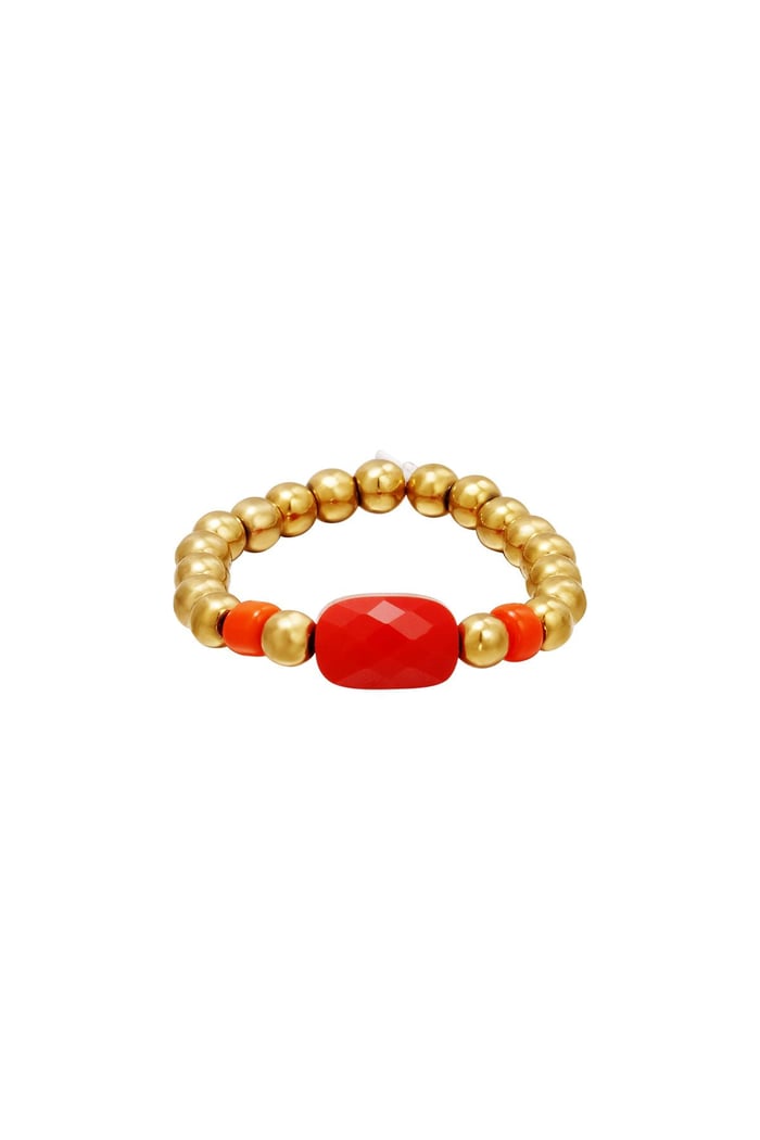 Zehenring farbiger Stein Orange & Goldfarbe Hämatit 14