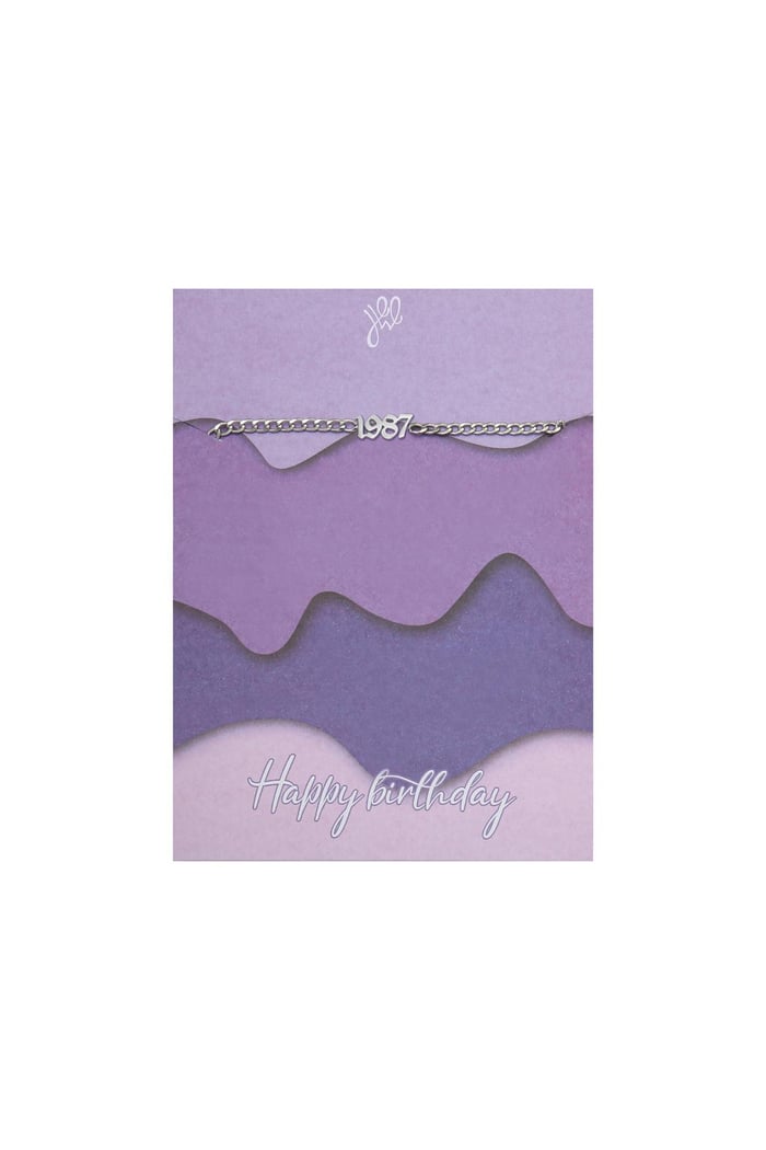 Bracelet Happy Birthday Years - 1991 Silver Color Stainless Steel