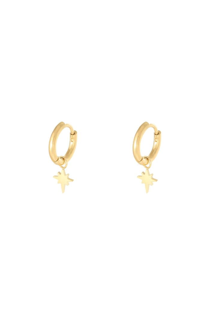 Earrings Spark Gold Color Stainless Steel