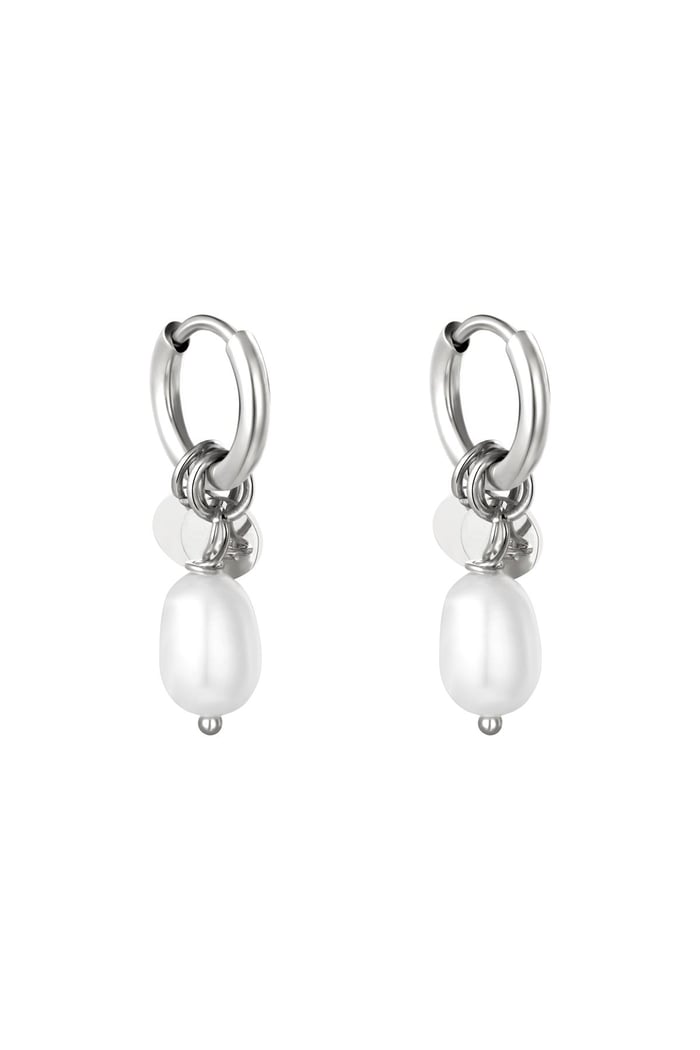 Ohrringe Pearl Drops Silber Edelstahl 