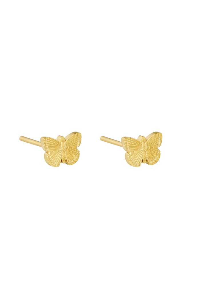 Oorbellen Fly Goud kleur Stainless Steel 