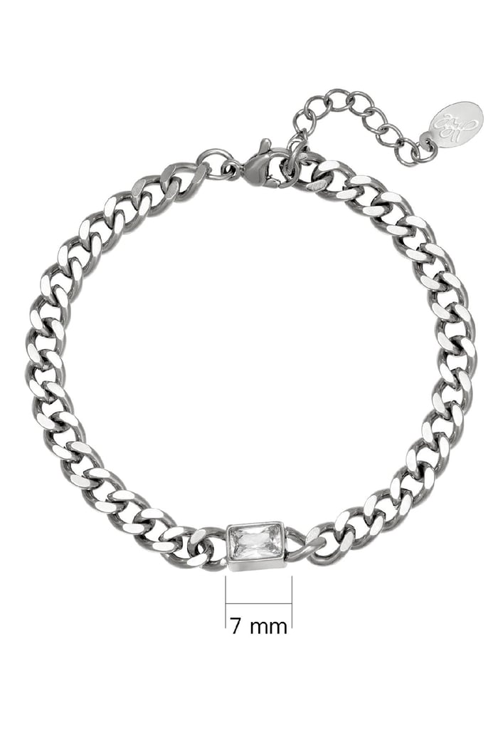 Bracelet Diamond In Chain Argenté Acier inoxydable Image2