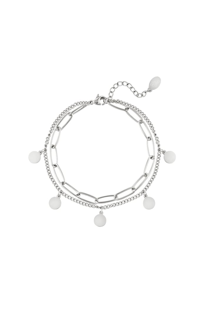 Armbandkette Kreis Goldfarbe Edelstahl