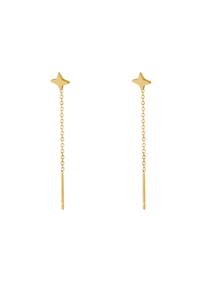 Collana Orecchini in Acciaio Inossidabile Diamante Gold Stainless Steel 
