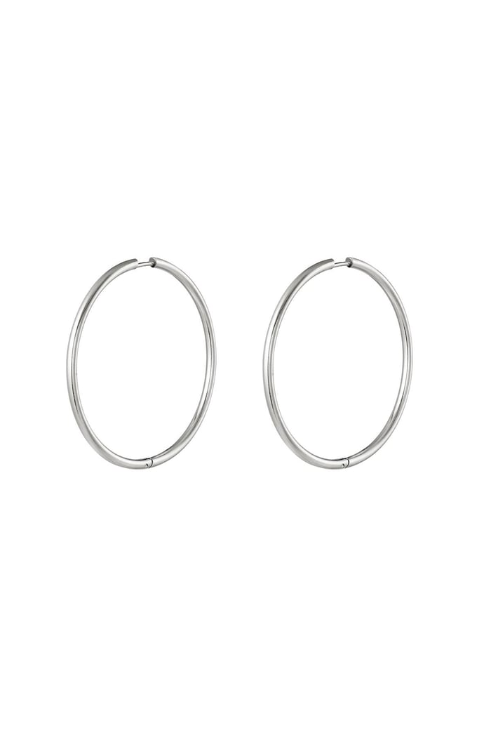 Orecchini a cerchio medio in acciaio inossidabile Gold Stainless Steel 
