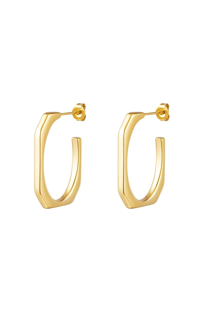 Ohrringe geometrisch Goldfarbe Edelstahl
