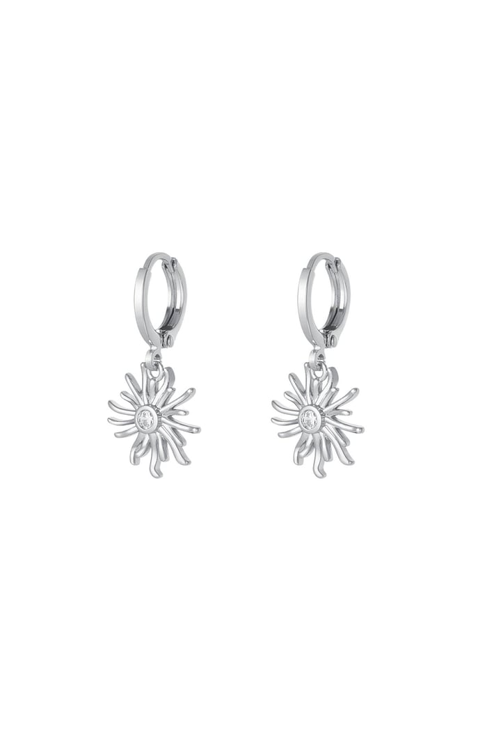 Earrings sun - Sparkle collection Silver Color Copper