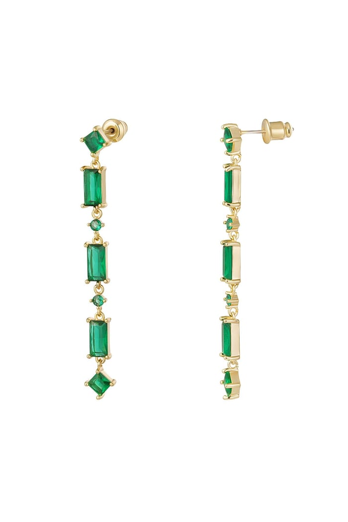 Pendientes piedras de colores - colección Sparkle Color dorado Cobre 