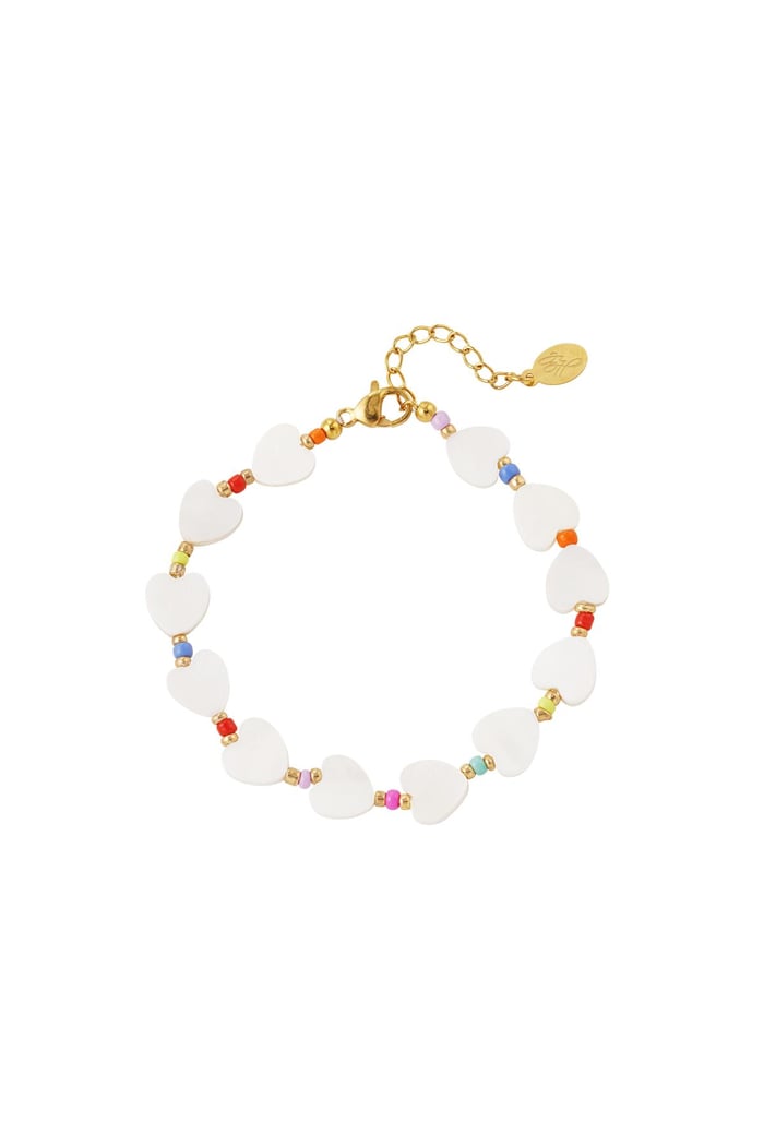Armband mit Regenbogenherzen - Rainbow-Kollektion Multi Edelstahl 