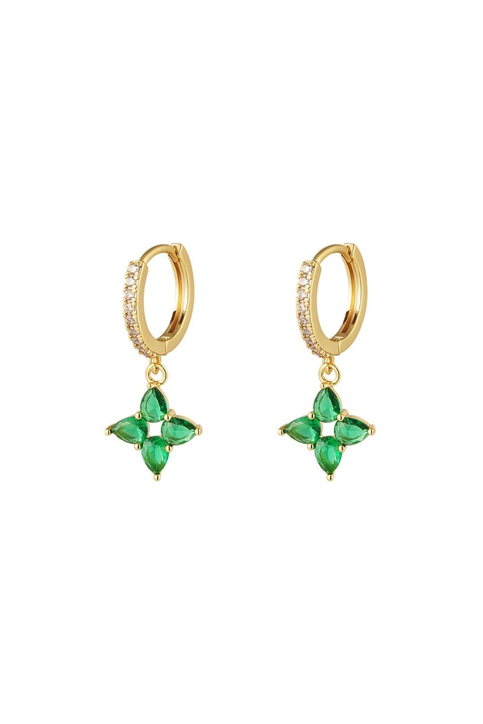 Ohrringe Stern - Kollektion Sparkle Grün Kupfer 