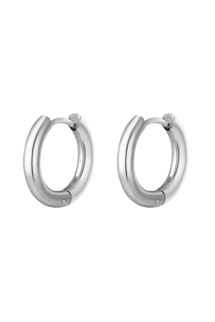 Creoles basit L Gold Stainless Steel 