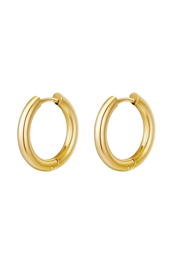 Creoli semplici XL Gold Stainless Steel 