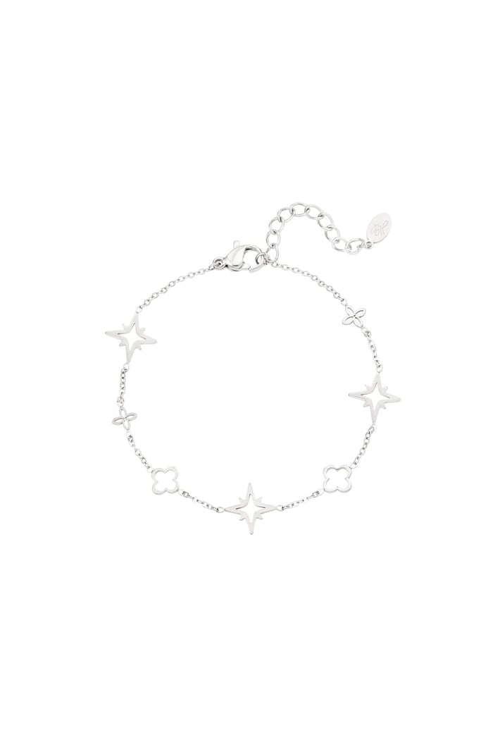 Armband mit Anhängern Goldfarbe Edelstahl 