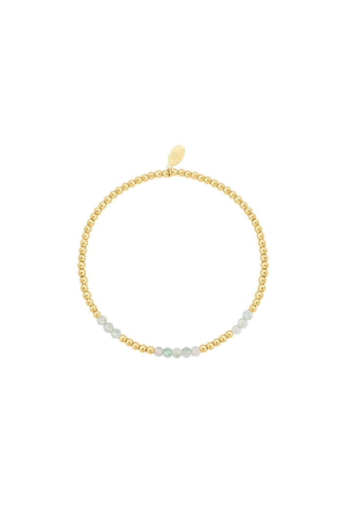 Perlenarmband kombiniert - Natursteinkollektion Weißgold Stone 