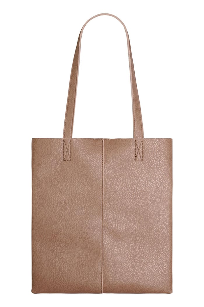 PU-Shopper im halben Zebradruck mit kleinen Beuteln Beige Polyurethan h5Bild4