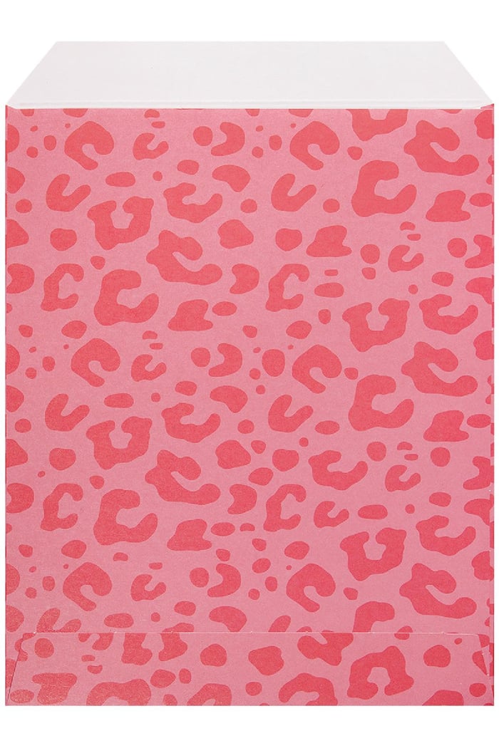 Paper bag with leopard print large Red h5Picture2
