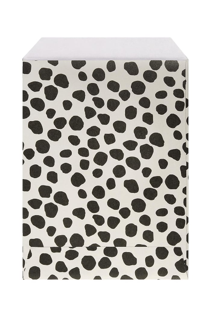 Paper bag with leopard print small Black & Beige h5Picture2