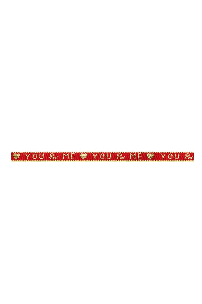 Bracelet strap “You & Me&quot; Red Polyester 