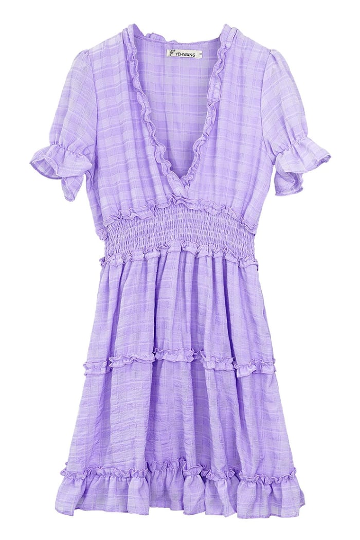 Vestido con volantes Morado XS h5Imagen8