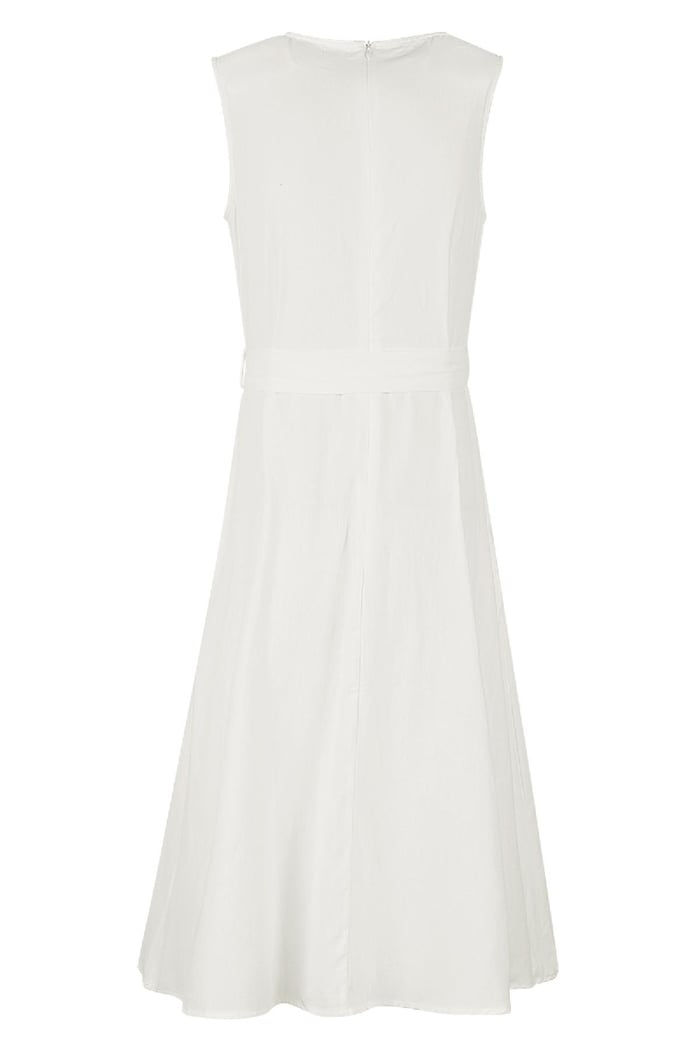 Baumwollkleid mit Taschen Offwhite S h5Bild2