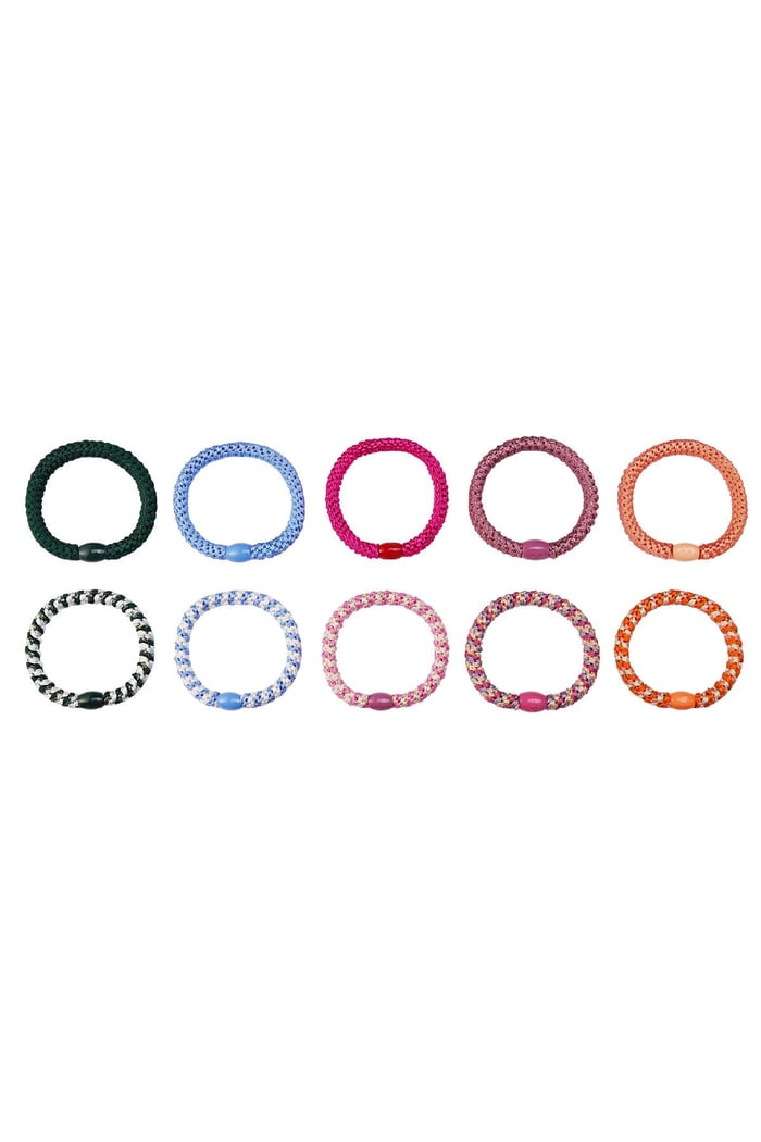 Hair tie bracelets Multi Polyester Picture4