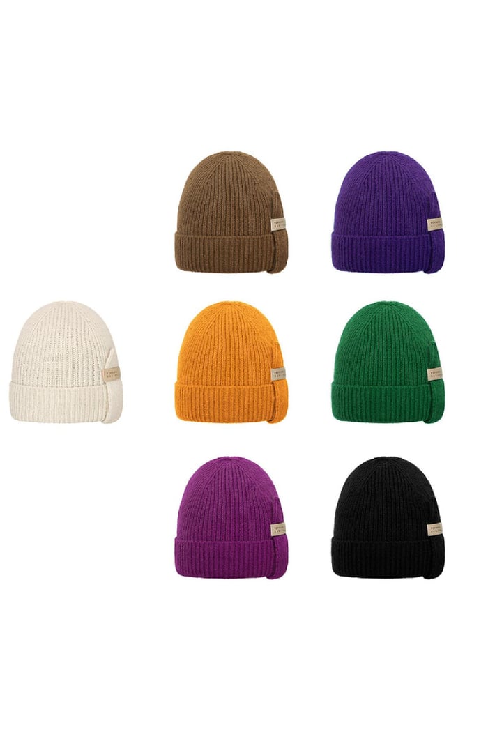 Beanie Yehwang Black Polyester h5Picture4