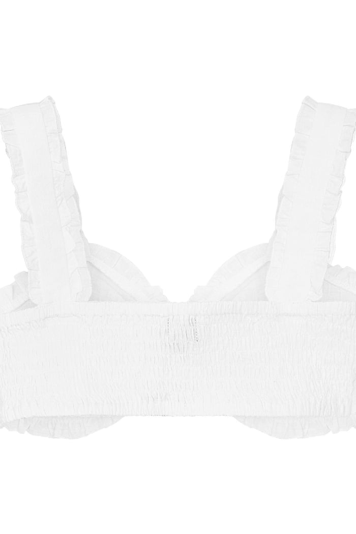 Crop top ritagliato - bianco White M Immagine6