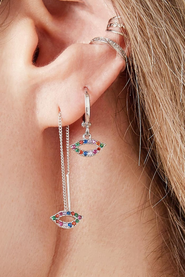 Pendientes Small Lip Plata Cobre Imagen2