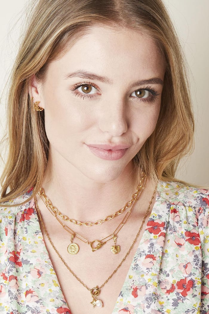 Necklace Chiseled Chain Gold Color Stainless Steel Picture3