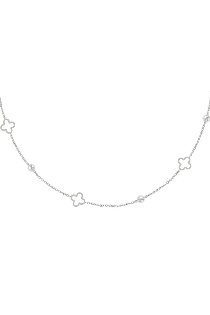 Necklace open clovers Gold Color Stainless Steel