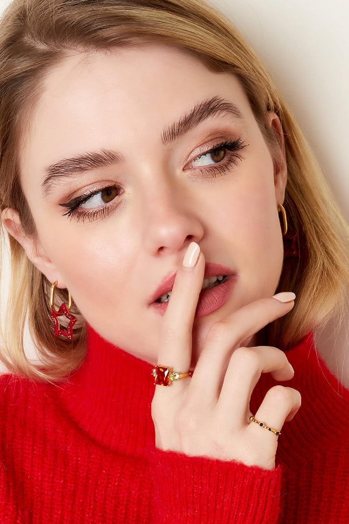 Statement-Ring mit großem Zirkonstein Goldfarbe Edelstahl 16 h5Bild3