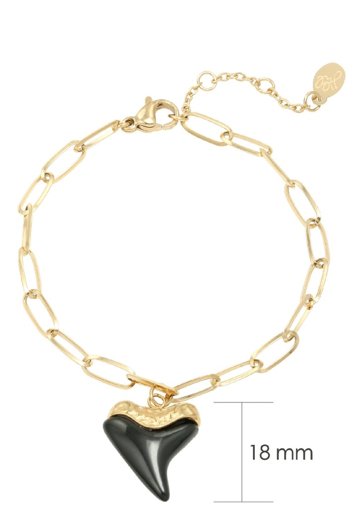 Bracelet Black Heart Stainless Steel Picture2