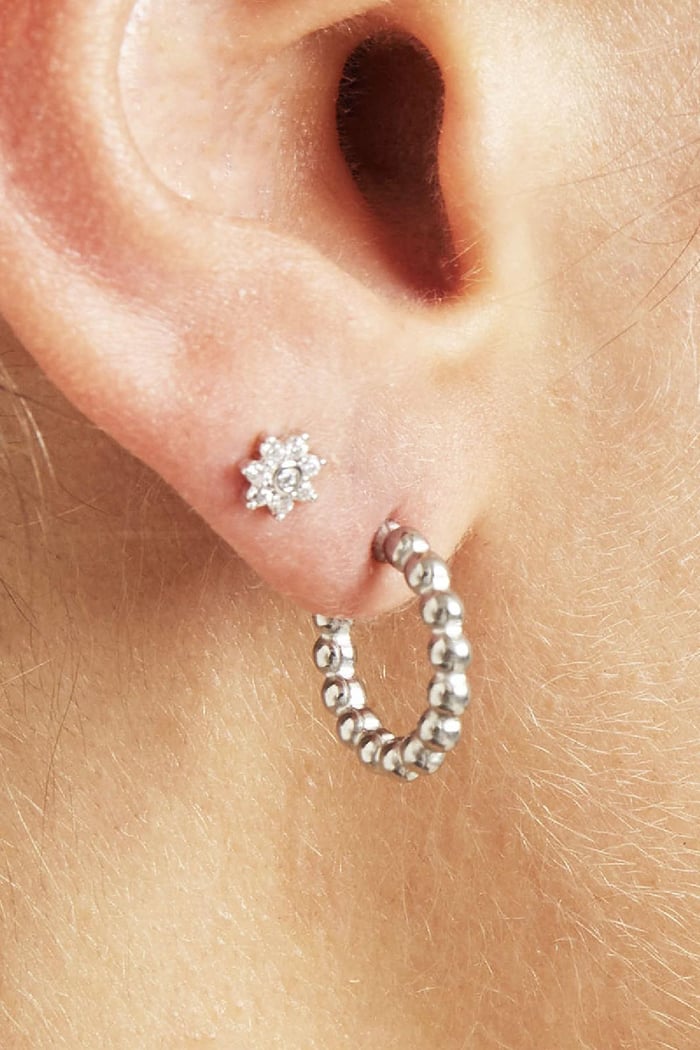 Ohrringe Dotted S Silber Edelstahl Bild2