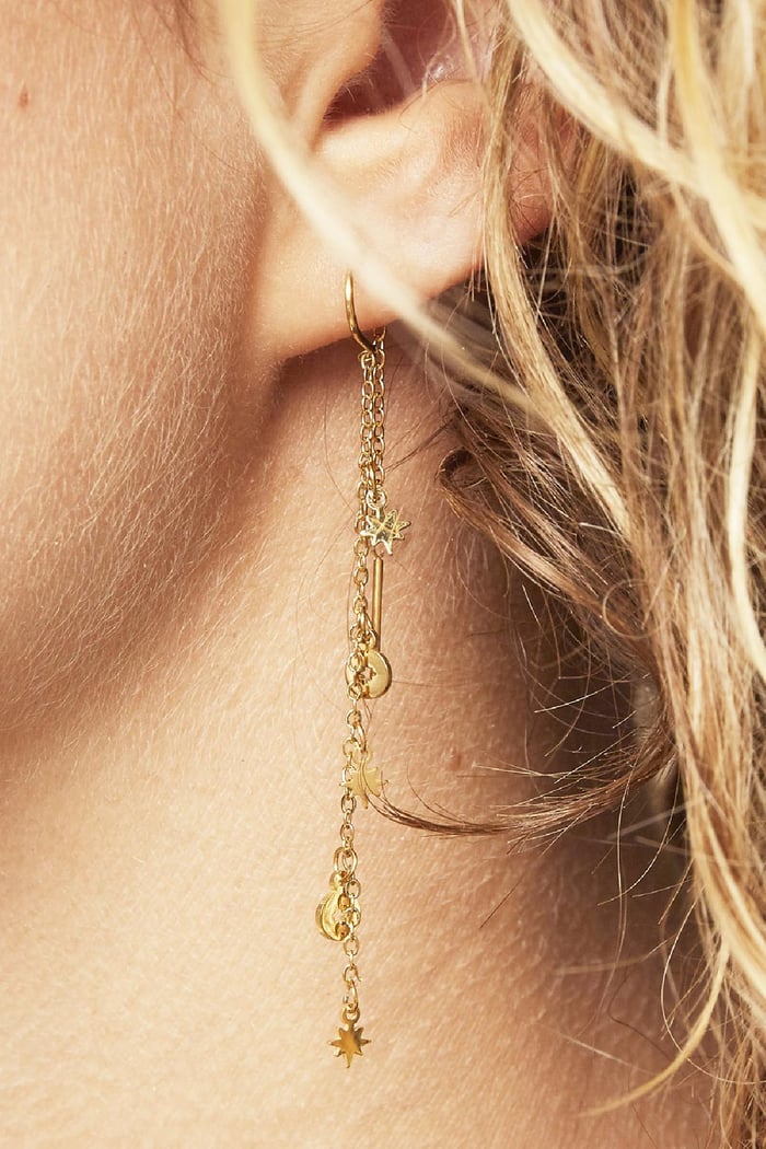 Earrings Starstruck Gold Stainless Steel Immagine3