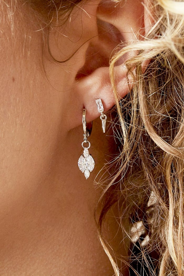 Oorbellen Shining Diamond Zilver Koper Afbeelding2