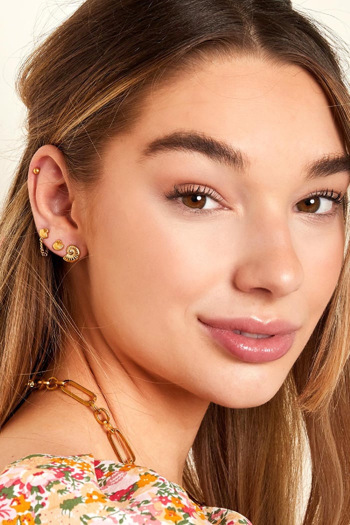 Boucles d'oreilles Twisted Shell Acier inoxydable Image3