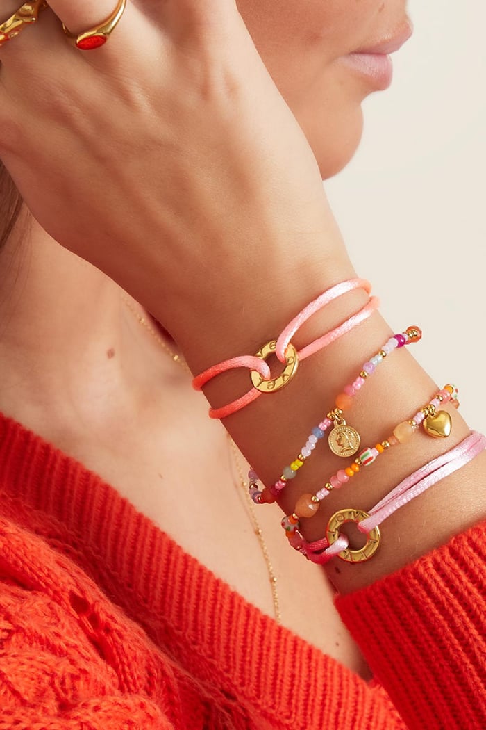 Perlenarmband Rosa Stein Bild2