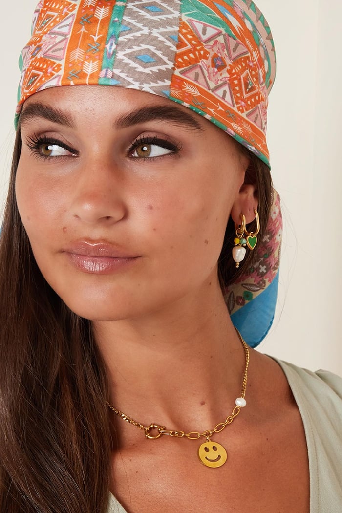 Bungelende parel - #summergirls collection Goud kleur Stainless Steel Afbeelding2