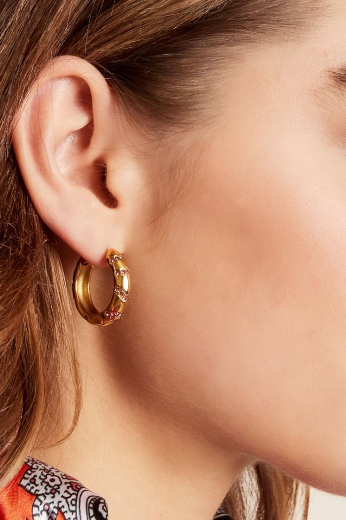 Pendientes de aro con brillo de arcoíris Imagen3