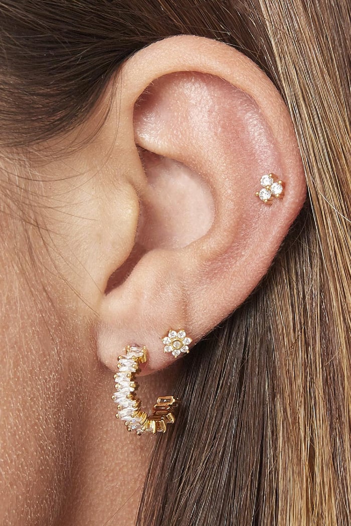 Boucles d'oreilles Triple Luck Cuivré,Acier inoxydable h5Image2