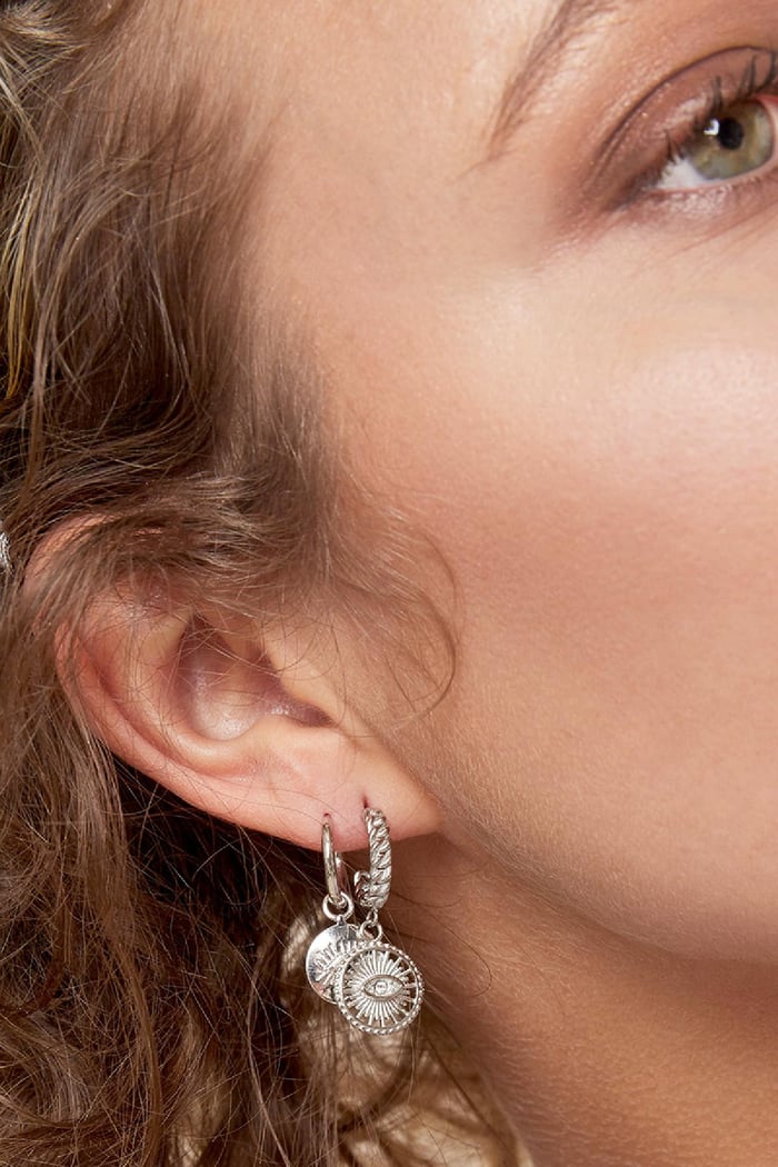 Earrings Overload Silver Color Stainless Steel Picture2